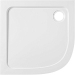 FLIGHT E62443-00 Акриловый душевой поддон, полукруглый 80x80x4 см, Белый